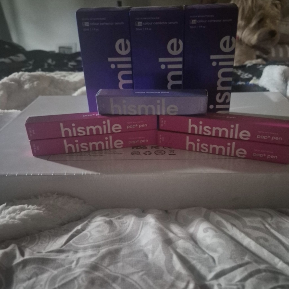 Hismile Color Corrector Serum Set - Purple and Pink